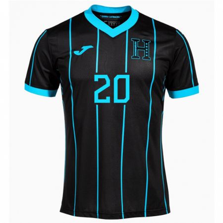 Kandiny Donna Maglia Honduras Alessandro Maldonado #20 Nero Kit Gara Away 24-26 Maglietta