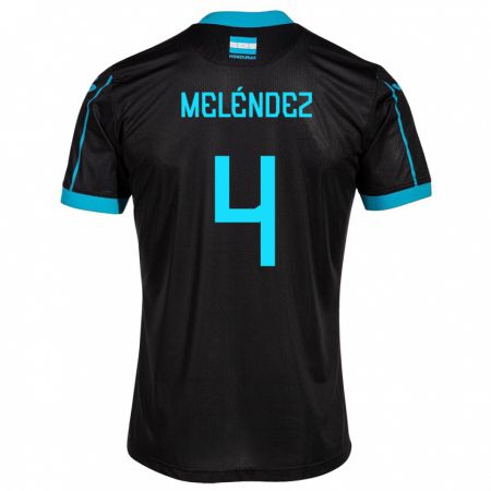 Kandiny Donna Maglia Honduras Carlos Meléndez #4 Nero Kit Gara Away 24-26 Maglietta