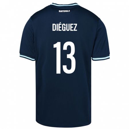 Kandiny Mujer Camiseta Guatemala Jonathan Diéguez #13 Azul 2ª Equipación 24-26 La Camisa