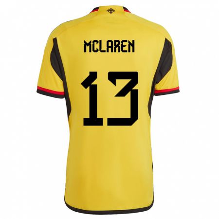 Kandiny Dames Noord-Ierland Rachel Mclaren #13 Wit Uitshirt Uittenue 24-26 T-Shirt