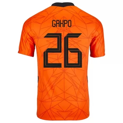 Hombre Selección De Fútbol De Los Países Bajos Camiseta Cody Gakpo #26 1ª Equipación Naranja 2021 La Camisa