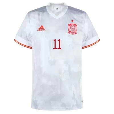 Hombre Selección De Fútbol De España Camiseta Ferran Torres #11 2ª Equipación Blanco 2021 La Camisa