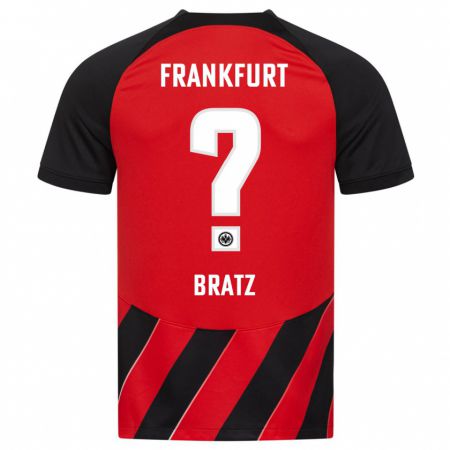 Kandiny Kinder Julian Brätz #0 Rot Schwarz Heimtrikot Trikot 2023/24 T-Shirt Österreich