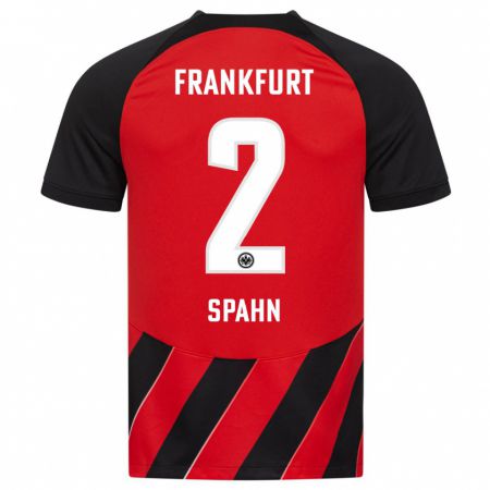 Kandiny Niño Camiseta Maurice Spahn #2 Negro Rojo 1ª Equipación 2023/24 La Camisa México