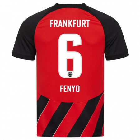 Kandiny Bambino Maglia Noah Fenyö #6 Rosso Nero Kit Gara Home 2023/24 Maglietta