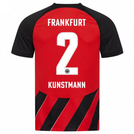 Kandiny Kinder Kelvin Kunstmann #2 Rot Schwarz Heimtrikot Trikot 2023/24 T-Shirt Österreich