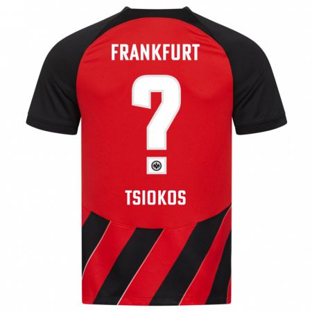 Kandiny Kinder Leonidas Ilias Tsiokos #0 Rot Schwarz Heimtrikot Trikot 2023/24 T-Shirt Österreich