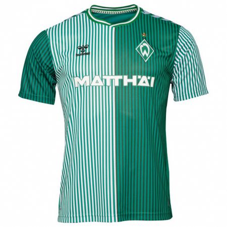 Kandiny Bambino Maglia Justin Njinmah #17 Verde Kit Gara Home 2023/24 Maglietta