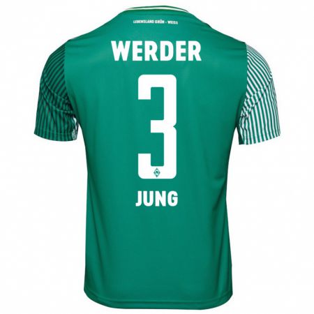 Kandiny Bambino Maglia Anthony Jung #3 Verde Kit Gara Home 2023/24 Maglietta