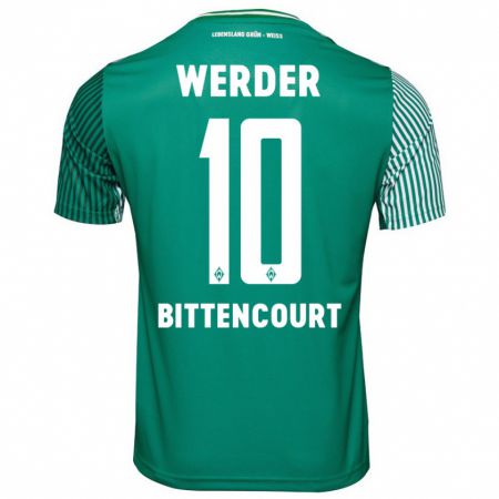 Kandiny Bambino Maglia Leonardo Bittencourt #10 Verde Kit Gara Home 2023/24 Maglietta