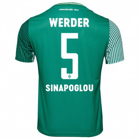 Kandiny Bambino Maglia Oguzcan Sinapoglou #5 Verde Kit Gara Home 2023/24 Maglietta