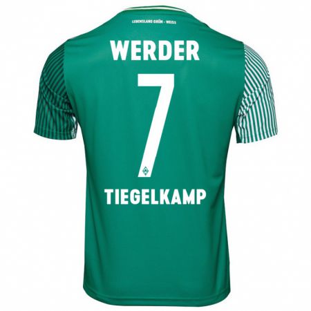 Kandiny Bambino Maglia Maximilian Tiegelkamp #7 Verde Kit Gara Home 2023/24 Maglietta