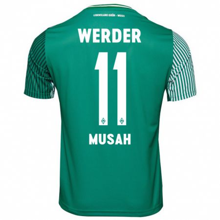 Kandiny Kinder Salim Musah #11 Grün Heimtrikot Trikot 2023/24 T-Shirt Österreich