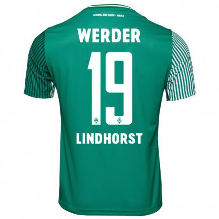 Kandiny Kinderen Jerrit Lindhorst #19 Groente Thuisshirt Thuistenue 2023/24 T-Shirt België