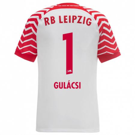 Kandiny Bambino Maglia Péter Gulácsi #1 Bianco Kit Gara Home 2023/24 Maglietta