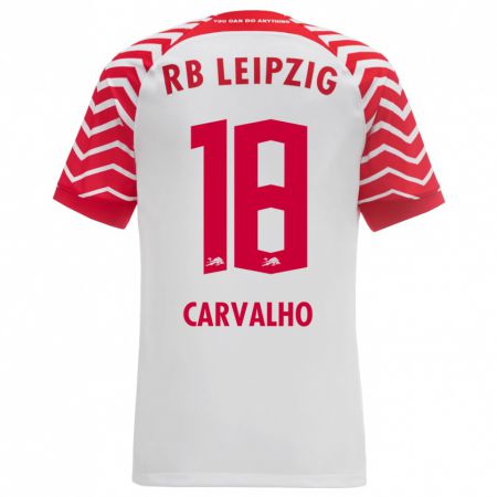 Kandiny Kinder Fábio Carvalho #18 Weiß Heimtrikot Trikot 2023/24 T-Shirt Österreich