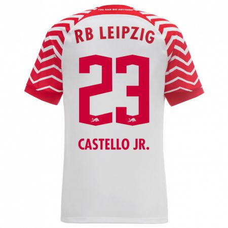 Kandiny Niño Camiseta Castello Lukeba #23 Blanco 1ª Equipación 2023/24 La Camisa