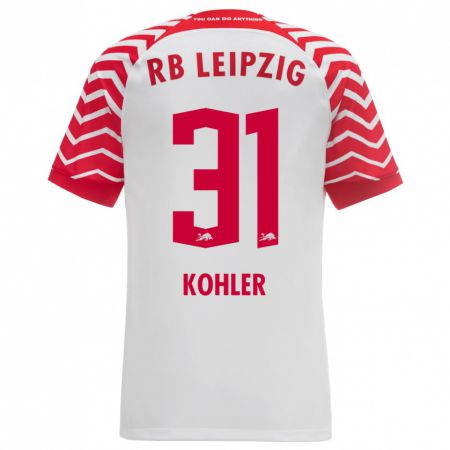 Kandiny Bambino Maglia Tim Köhler #31 Bianco Kit Gara Home 2023/24 Maglietta