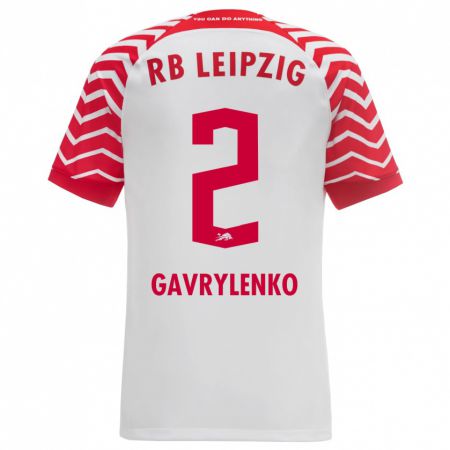 Kandiny Niño Camiseta Oleksandr Gavrylenko #2 Blanco 1ª Equipación 2023/24 La Camisa