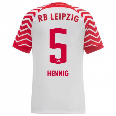 Kandiny Bambino Maglia Lenny Hennig #5 Bianco Kit Gara Home 2023/24 Maglietta