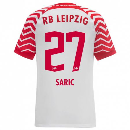 Kandiny Kinderen Lucio Saric #27 Wit Thuisshirt Thuistenue 2023/24 T-Shirt België