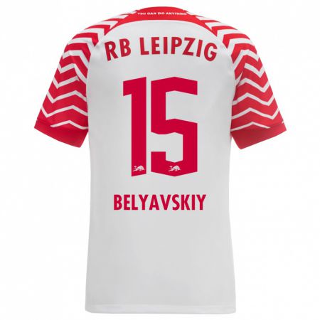 Kandiny Niño Camiseta David Belyavskiy #15 Blanco 1ª Equipación 2023/24 La Camisa