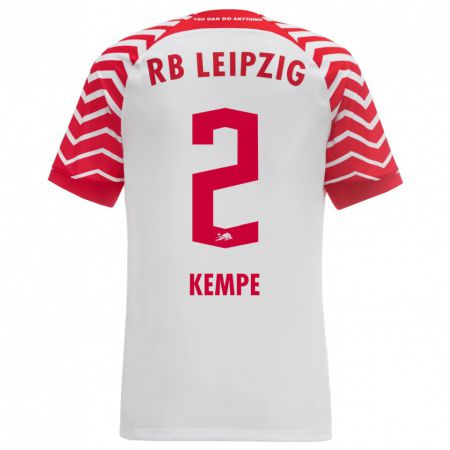 Kandiny Niño Camiseta Frederike Kempe #2 Blanco 1ª Equipación 2023/24 La Camisa