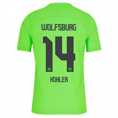 Kandiny Bambino Maglia Leonard Köhler #14 Verde Kit Gara Home 2023/24 Maglietta