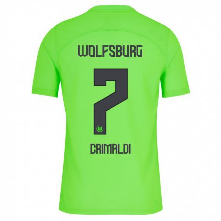 Kandiny Bambino Maglia Alessandro Crimaldi #7 Verde Kit Gara Home 2023/24 Maglietta