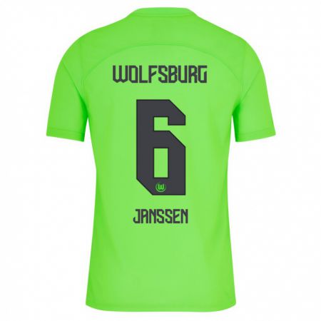 Kandiny Bambino Maglia Dominique Janssen #6 Verde Kit Gara Home 2023/24 Maglietta