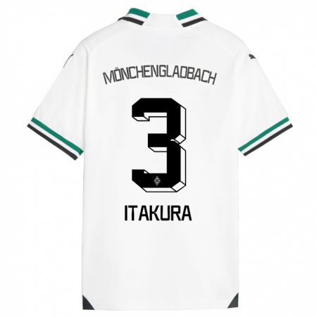 Kandiny Bambino Maglia Ko Itakura #3 Bianco Verde Kit Gara Home 2023/24 Maglietta