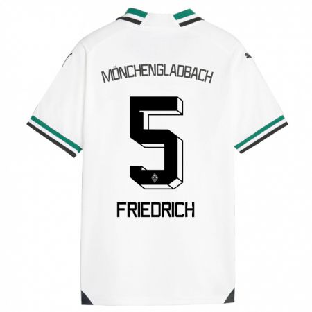 Kandiny Kinder Marvin Friedrich #5 Weiß Grün Heimtrikot Trikot 2023/24 T-Shirt Österreich