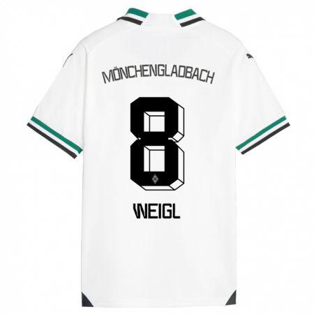 Kandiny Bambino Maglia Julian Weigl #8 Bianco Verde Kit Gara Home 2023/24 Maglietta