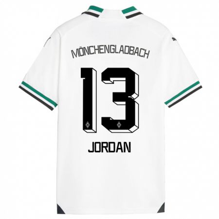 Kandiny Kinderen Jordan #13 Wit Groen Thuisshirt Thuistenue 2023/24 T-Shirt België