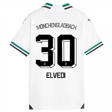 Kandiny Bambino Maglia Nico Elvedi #30 Bianco Verde Kit Gara Home 2023/24 Maglietta