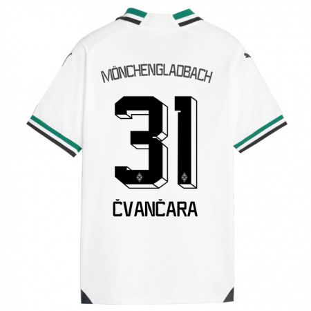 Kandiny Kinderen Tomas Cvancara #31 Wit Groen Thuisshirt Thuistenue 2023/24 T-Shirt België