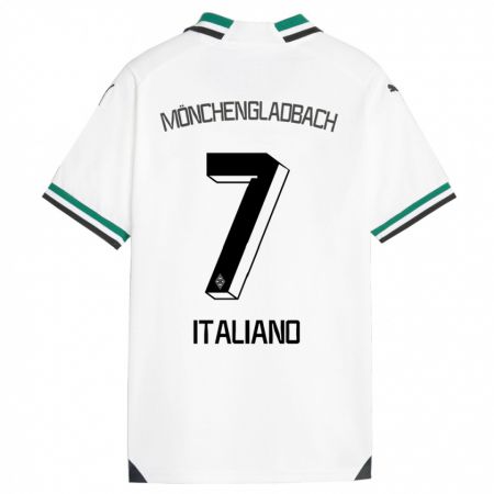 Kandiny Kinderen Jacob Italiano #7 Wit Groen Thuisshirt Thuistenue 2023/24 T-Shirt België