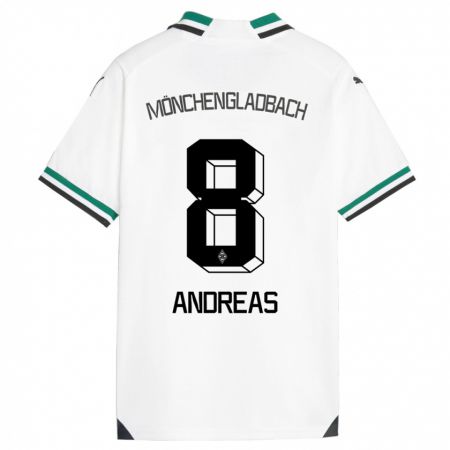 Kandiny Bambino Maglia Noah Andreas #8 Bianco Verde Kit Gara Home 2023/24 Maglietta