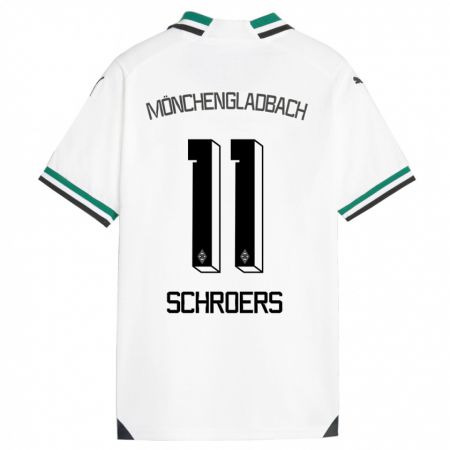 Kandiny Kinderen Mika Schroers #11 Wit Groen Thuisshirt Thuistenue 2023/24 T-Shirt België