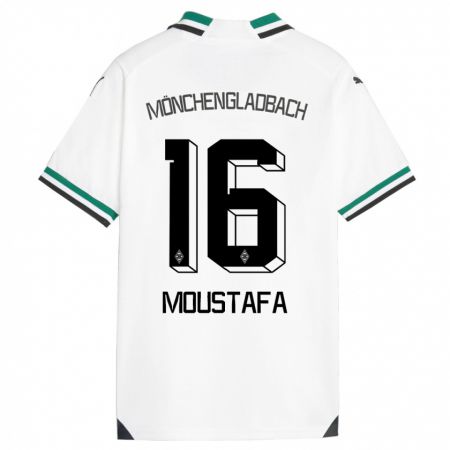 Kandiny Kinder Moustafa Ashraf Moustafa #16 Weiß Grün Heimtrikot Trikot 2023/24 T-Shirt Österreich