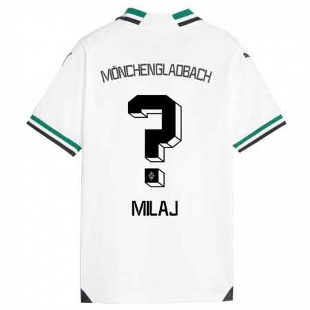 Kandiny Bambino Maglia Adonis Milaj #0 Bianco Verde Kit Gara Home 2023/24 Maglietta