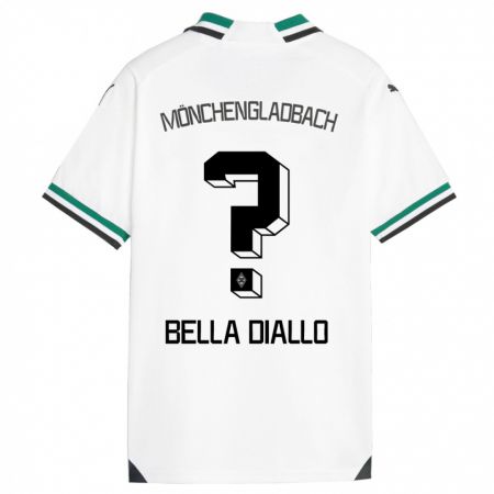 Kandiny Bambino Maglia Oumar Bella Diallo #0 Bianco Verde Kit Gara Home 2023/24 Maglietta