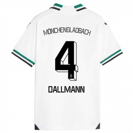 Kandiny Kinderen Pauline Dallmann #4 Wit Groen Thuisshirt Thuistenue 2023/24 T-Shirt België