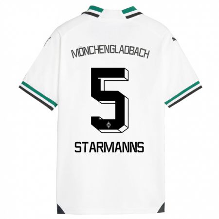 Kandiny Bambino Maglia Sandra Starmanns #5 Bianco Verde Kit Gara Home 2023/24 Maglietta