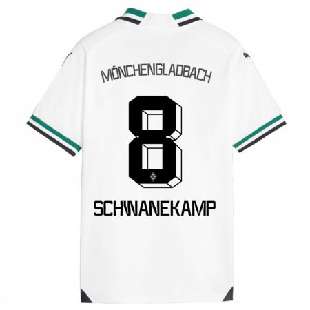 Kandiny Bambino Maglia Jana Schwanekamp #8 Bianco Verde Kit Gara Home 2023/24 Maglietta