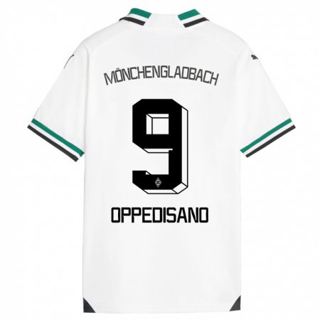 Kandiny Bambino Maglia Valentina Oppedisano #9 Bianco Verde Kit Gara Home 2023/24 Maglietta