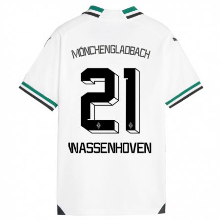 Kandiny Bambino Maglia Michelle Wassenhoven #21 Bianco Verde Kit Gara Home 2023/24 Maglietta