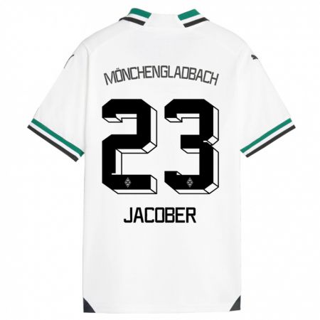 Kandiny Bambino Maglia Magdalena Jacober #23 Bianco Verde Kit Gara Home 2023/24 Maglietta