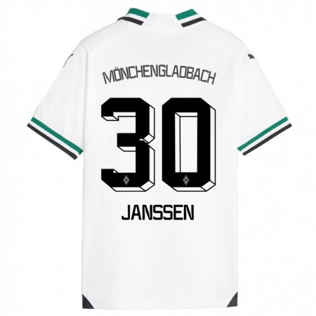 Kandiny Bambino Maglia Annalena Janssen #30 Bianco Verde Kit Gara Home 2023/24 Maglietta