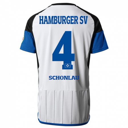 Kandiny Bambino Maglia Sebastian Schonlau #4 Bianco Kit Gara Home 2023/24 Maglietta